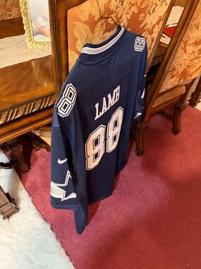 NFL Navy and White Nike Football Jersey Tag Detail